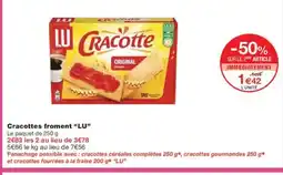 Monoprix LU Cracottes froment offre