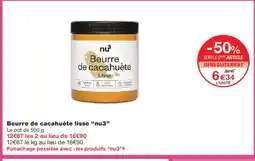 Monoprix NU3 Beurre de cacahuète lisse offre