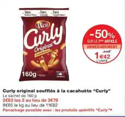 Monoprix CURLY original soufflés à la cacahuète offre