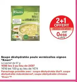 Monoprix KNORR Soupe déshydratée poule vermicelles oignon offre