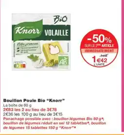 Monoprix KNORR Bouillon Poule Bio offre