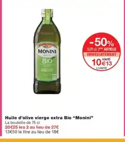Monoprix MONINI Huile d'olive vierge extra Bio offre