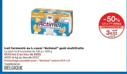 Monoprix ACTIMEL Lait fermenté au L.casei goût multifruits offre