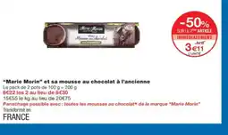 Monoprix MARIE MORIN et sa mousse au chocolat à l'ancienne offre