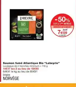 Monoprix LABEYRIE Saumon fumé Atlantique Bio offre