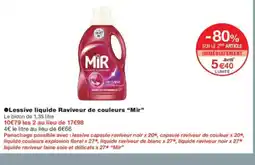 Monoprix MIR Lessive liuide Raviveur de couleurs offre
