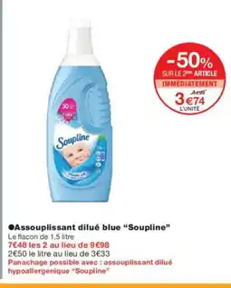 Monoprix SOUPLINE Assouplissant dilué blue offre