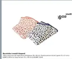Monoprix Serviette à motif léopard offre