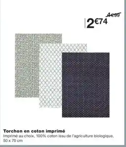 Monoprix Torchon en coton imprimé offre
