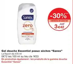 Monoprix SANEX Gel douche Essentiel peaux sèches offre