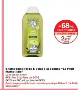 Monoprix LE PETIT MARSEILLAIS Shampooing force & éclat à la pomme offre