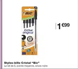 Monoprix BIC Stylos-bille Cristal offre