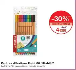 Monoprix STABILO Feutres d'écriture Point 88 offre