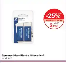 Monoprix STAEDTLER Gommes Mars Plastic offre
