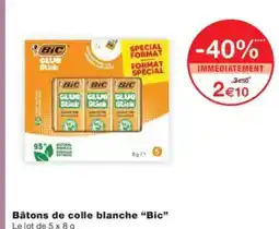 Monoprix BIC Bâtons de colle blanche offre