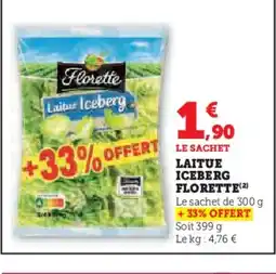 Hyper U FLORETTE Laitue iceberg offre