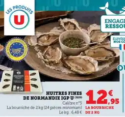 Hyper U Huitres fines de normandie igp u offre