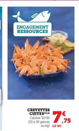 Hyper U Crevettes cuites offre