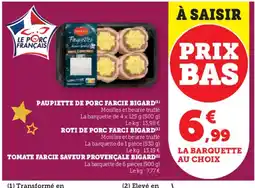 Hyper U BIGARD Paupiettes de porc farcie offre