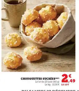 Hyper U Chouquettes sucrées offre