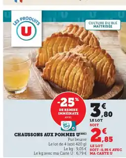 Hyper U Chaussons aux pommes u offre