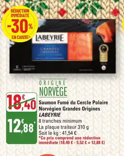 G20 LABEYRIE Saumon Fumé du Cercle Polaire Norvégien Grandes Origines offre