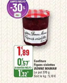 G20 BONNE MAMAN Confiture Figues violettes offre