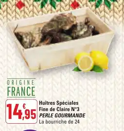 G20 PERLE GOURMANDE Huîtres Spéciales Fine de Claire N°3 offre