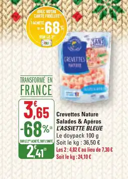 G20 L'ASSIETTE BLEUE Crevettes Nature Salades & Apéros offre