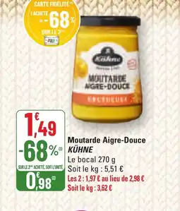 G20 KÜHNE Moutarde Aigre-Douce offre