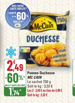 G20 MC CAIN Pomme Duchesse offre