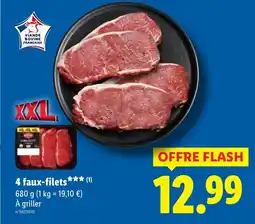 Lidl 4 faux-filets offre