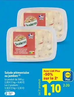 Lidl Salade piémontaise au jambon offre