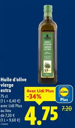 Lidl Huile d'olive vierge extra offre