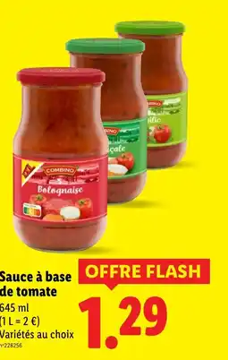 Lidl COMBINO Sauce à base de tomate offre