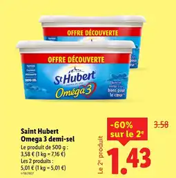 Lidl SAINT HUBERT Omega 3 demi-sel offre