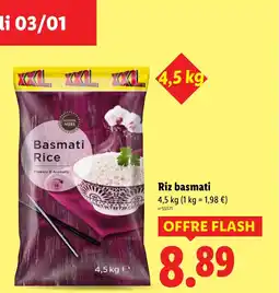 Lidl Riz basmati offre
