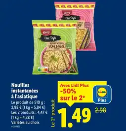 Lidl KANIA Nouilles instantanées à l'asiatique offre