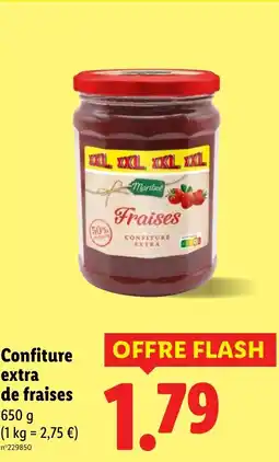 Lidl Confiture extra de fraises offre