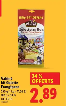 Lidl VAHINR kit Galette Frangipane offre
