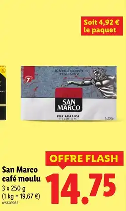Lidl SAN MARCO café moulu offre