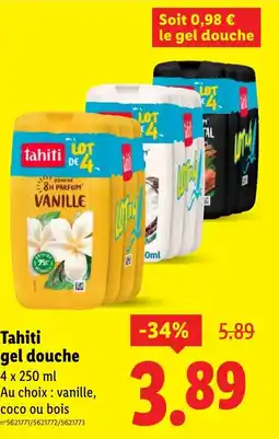 Lidl TAHITI gel douche offre