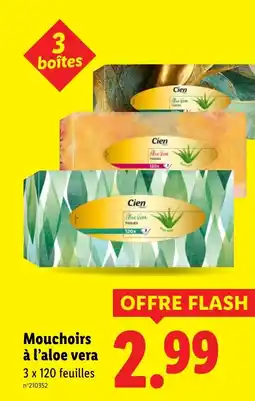 Lidl CIEN Mouchoirs à l'aloe vera offre