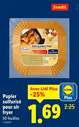 Lidl Papier sulfurisé pour air fryer offre