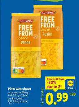 Lidl COMBINO Pâtes sans gluten offre