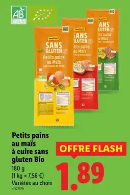 Lidl TASTINO Petits pains au maïs à cuire sans gluten Bio offre
