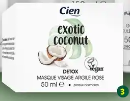 Lidl CIEN Masque visage argile rose détox coco offre