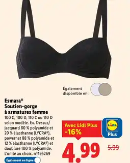 Lidl ESMARA Soutien-gorge à armatures femme offre