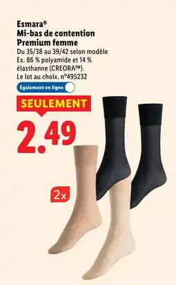 Lidl ESMARA Mi-bas de contention Premium femme offre