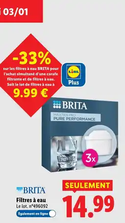 Lidl BRITA Filtres à eau offre